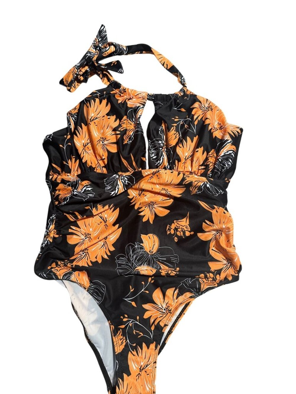 B2Prity XL Floral Print One-Piece Bathing Suit Plus Size Swimwear Beachwear